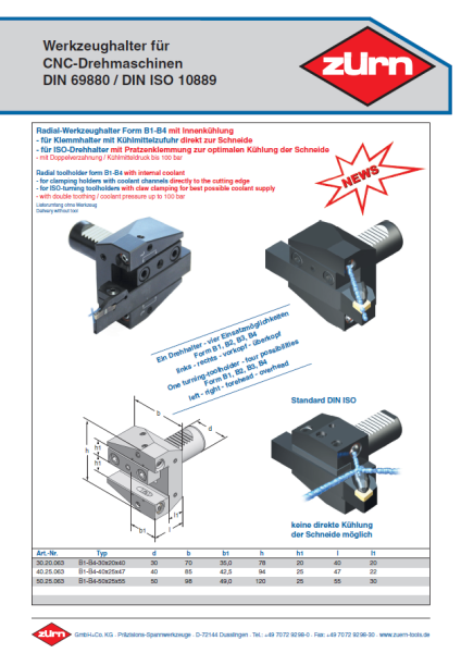 Catalogus VDI Multi-Werkzeughalter